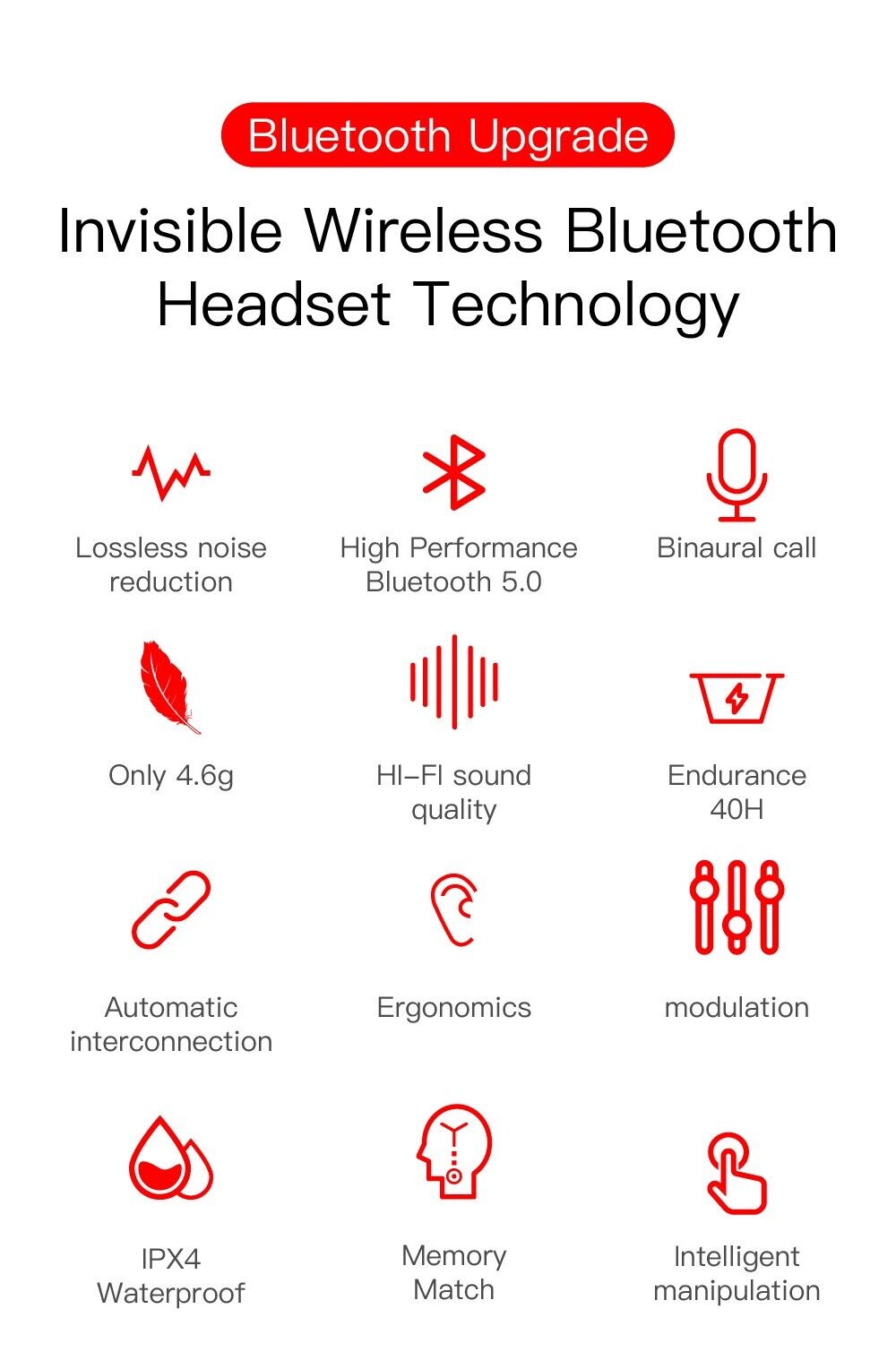Auriculares Bluetooth TWS Impermeables con Cancelación de Ruido, Versión Bluetooth 5.1, Inalámbricos