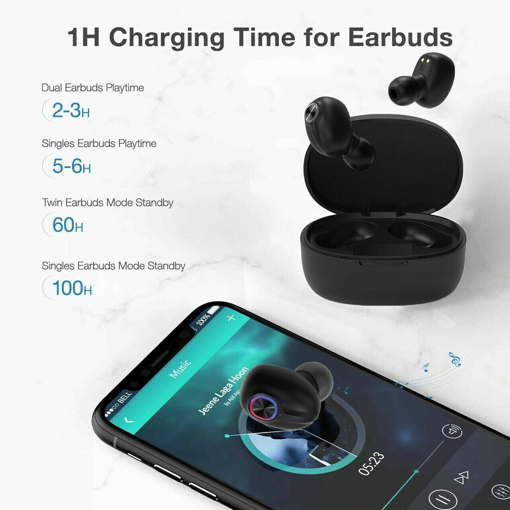 Auriculares Bluetooth TWS Impermeables con Cancelación de Ruido, Versión Bluetooth 5.1, Inalámbricos