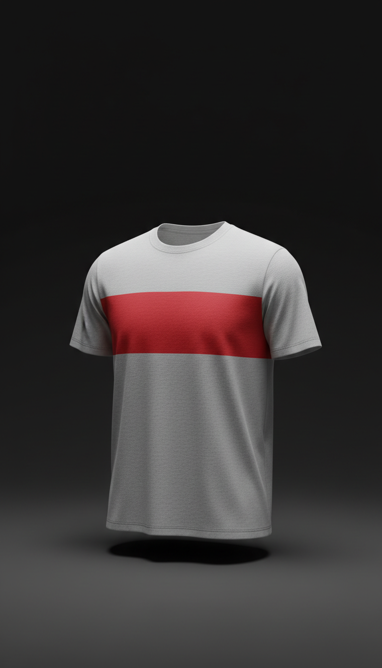 Camiseta Urban Cloud con franja roja